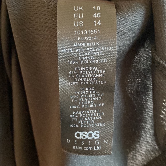 ASOS stretch, form fitting sheet dress w/ Bardot style neck - Picture 8 of 9